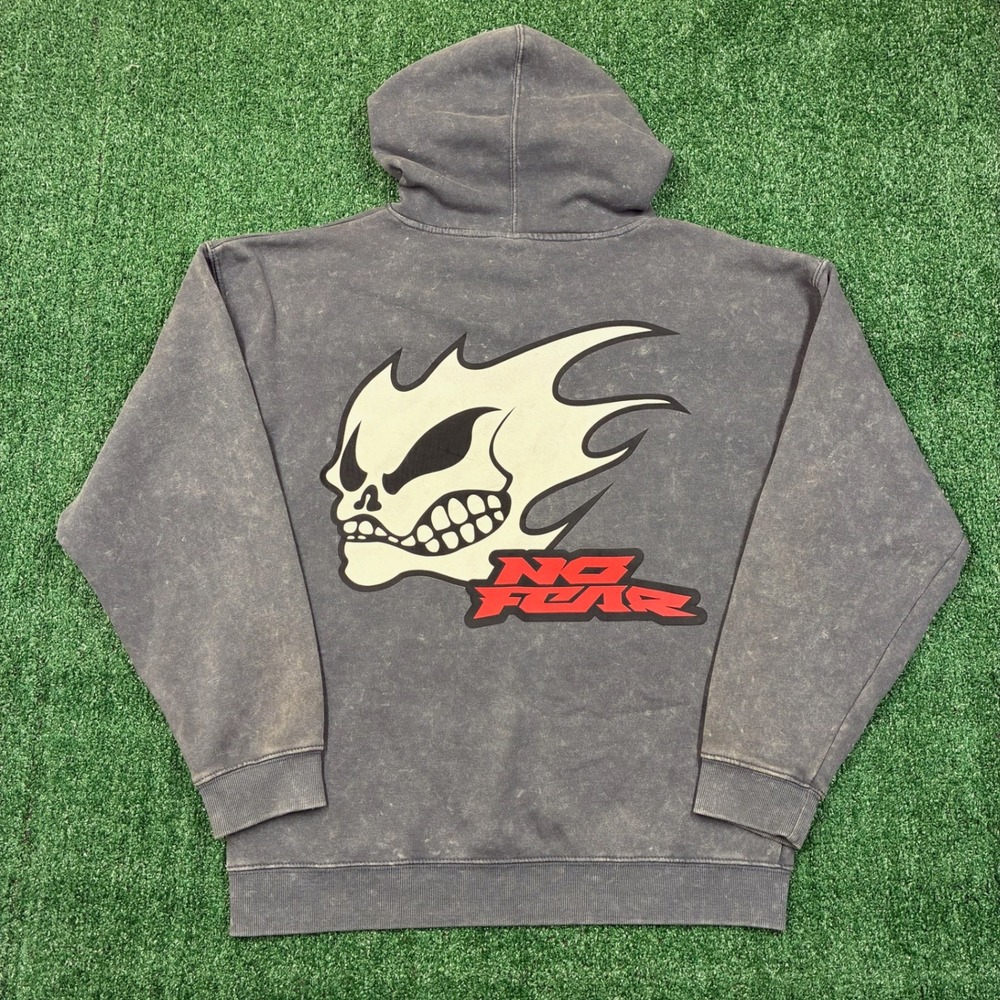 Y2K No Fear Skull Hoodie
